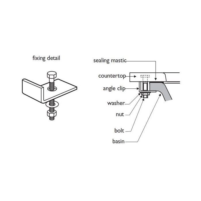 Ideal Standard Marwell/Cherwell clips (Pack of 6) Ideal Standard Marwell/Cherwell clips (Pack of 6)