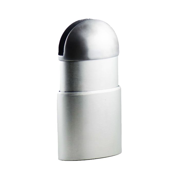 Oval Adjustable Height Cubicle Leg (Single Slot) - Aluminium - 18-21mm