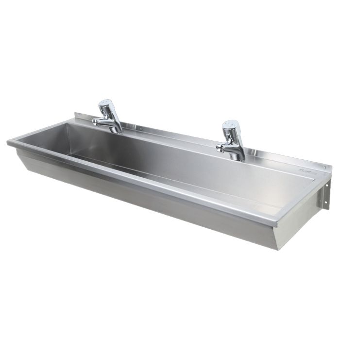 Pland Madeira Stainless Steel Wash Trough Sink | Commercial Washrooms