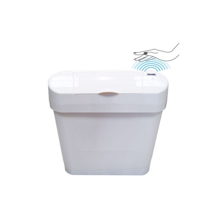 White Sensor Operated Sanitary Waste Bin