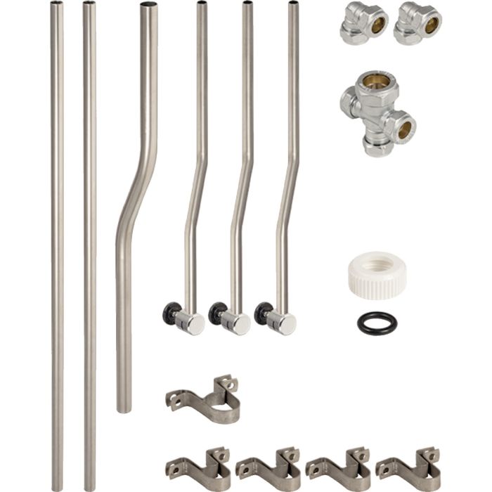 3 Bowl Twyford Exposed Flushpipe Assembly, SS6053SS 3 Bowl Twyford Exposed Flushpipe Assembly, SS6053SS