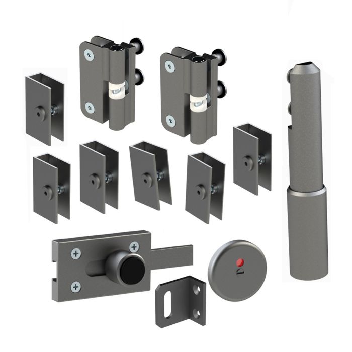 Powdercoated Aluminium Hardware Pack 12-13mm Powdercoated Aluminium Hardware Pack 12-13mm