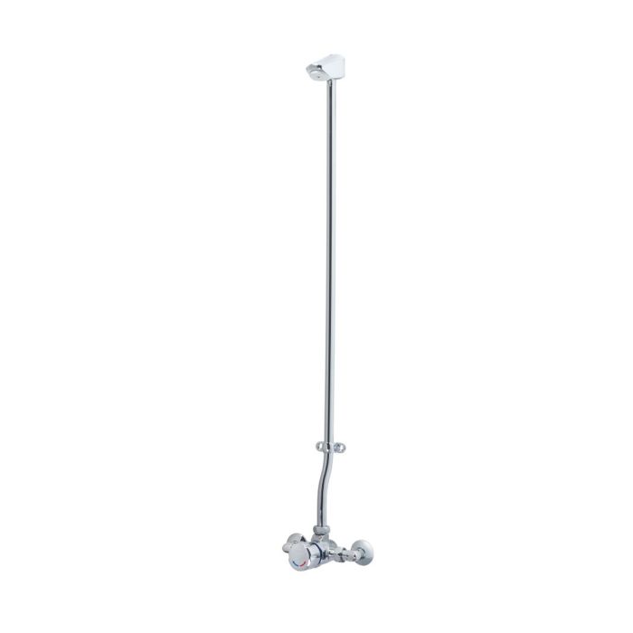 Bristan Timed Flow Temperature Adjustable Manual Shower Valve with Vandal Resistant Shower Head Bristan Timed Flow Temperature Adjustable Manual Shower Valve with Vandal Resistant Shower Head