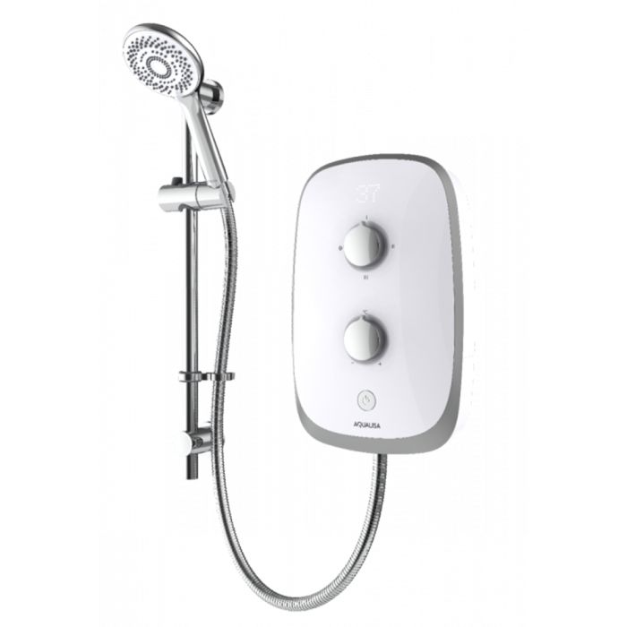 Aqualisa eVolve Electric Shower with Adjustable Head - white/silver | Aqualisa Aqualisa eVolve Electric Shower with Adjustable Head - white/silver | Aqualisa