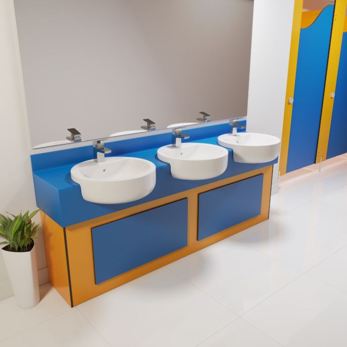 Story Time Vanity Unit for Schools (Semi Recessed Style) Story Time Vanity Unit for Schools (Semi Recessed Style)