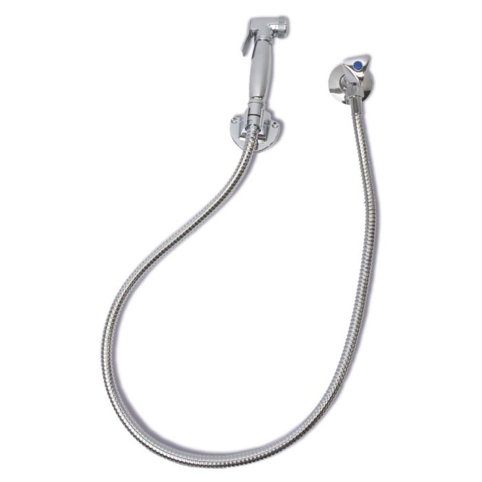 Pland Chrome Plated Wall Mounted Ablution Hose and Operating Valve | Commercial Washrooms Pland Chrome Plated Wall Mounted Ablution Hose and Operating Valve | Commercial Washrooms