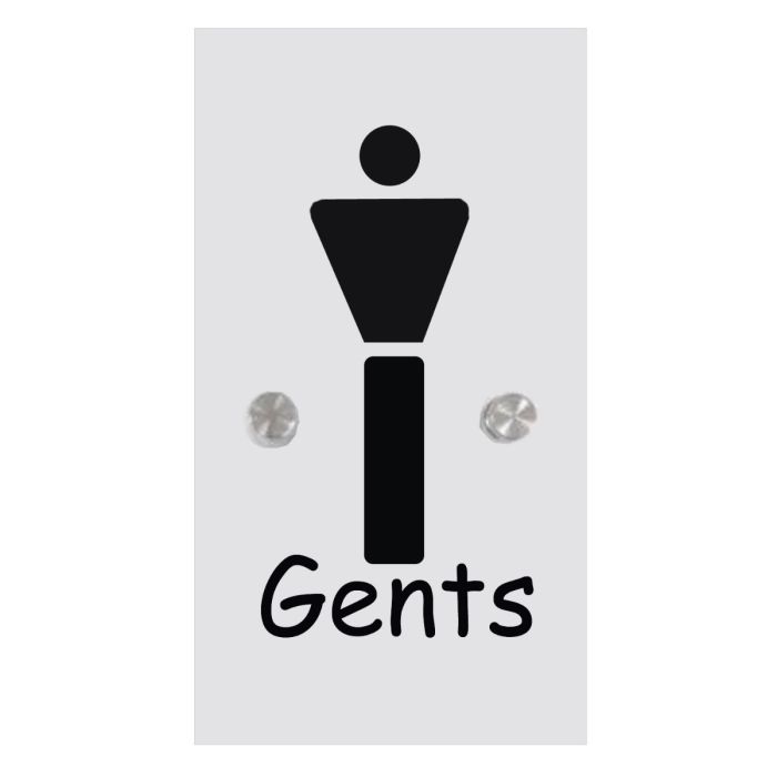 Male Toilet Sign - Clear Acrylic Male Toilet Sign - Clear Acrylic