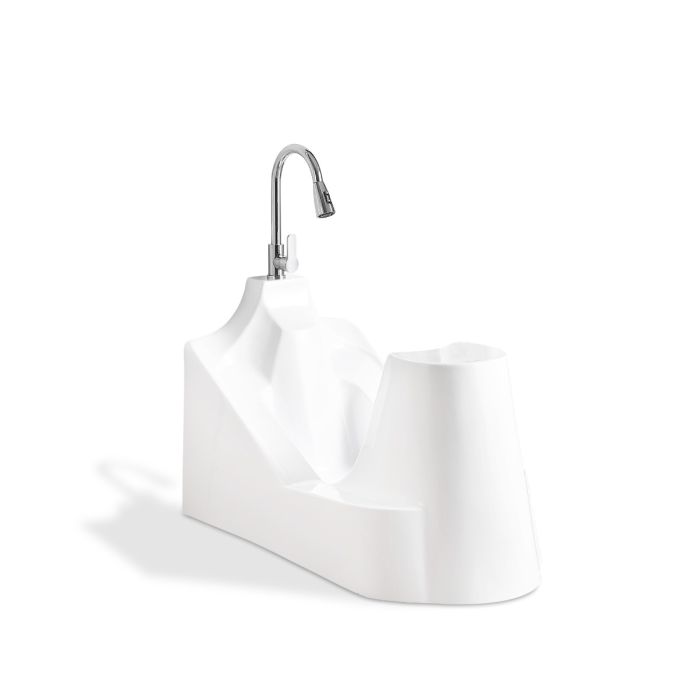 Medina White Acrylic Wudu Ablution Station with Fixed Seat Medina White Acrylic Wudu Ablution Station with Fixed Seat