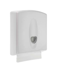 Fitzroy of London Paper Towel Dispenser, Plastic, White With Clear Level Indicator