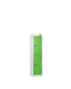 Low Height Green Two Door Children's Metal Locker