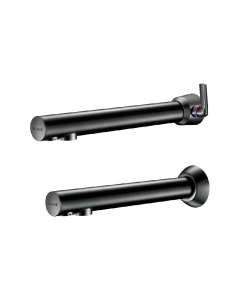Delabie BINOPTIC Matt Black Wall Mounted Sensor Tap with Optional Temperature Control