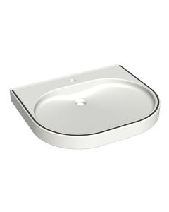 KWC DVS VariusCare Wheelchair Accessible Washbasin With Black Colour Stripe