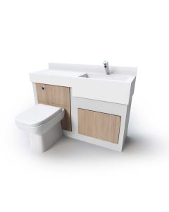 Vanity Unit and Toilet IPS Combination Unit with Wash Trough Basin