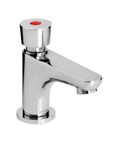 Single Pillar Basin Soft Touch Timed Flow Tap (with flow regulator) | Z2 DUS 1/2 C | Commercial Washrooms