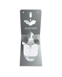 Brushed Stainless 500ml Silver Metal Bottle Shelf | Commercial Washrooms