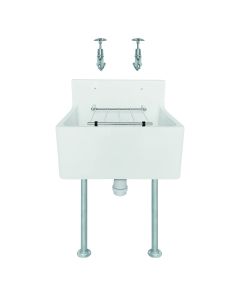 20" Low Back Cleaners Sink with Lever Taps Pack | Commercial Washrooms