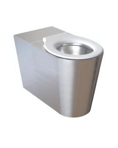 KWC DVS Disabled Back to Wall Stainless Steel Toilet