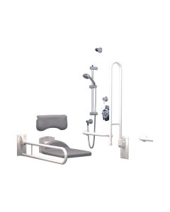 Value Disabled Doc M Shower Room Pack with Concealed Shower, White Rails, DMPS902WH