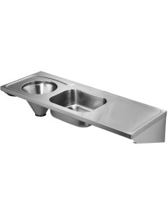 KWC DVS Stainless Steel DUHS Hospital Sluice Sink with Slop Hopper
