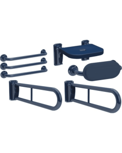 Delabie | DVS Two Hinged Grab Rail Three Straight Grab Rails Shower Seat and Back Rest Pack