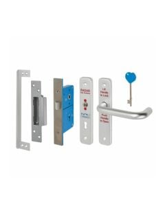 RADAR Disabled Door Lockset In Polished Aluminium 