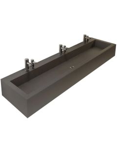 Grey Bespoke Solid Surface Box Wash Trough
