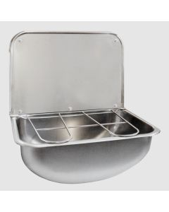 KWC DVS Cleaners Sink with Grid and Splashback | Commercial Washrooms