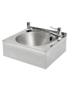 KWC DVS Model “B” Square Polished Stainless Steel Washbasin - Lever Taps