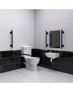 Fitzroy Of London Premium Rimless Luxury Close Coupled Doc M Toilet Pack with Lockable Cistern