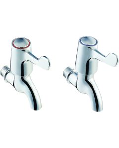 Twyford Pair of Sola 1/2" Lever Bib Taps, SF2301CP