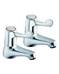 Twyford Sola Lever Action Pillar Taps (HBN 00-10C)