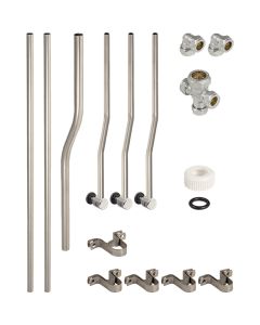 3 Bowl Twyford Exposed Flushpipe Assembly, SS6053SS
