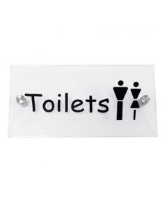 Toilet Sign - Clear Acrylic