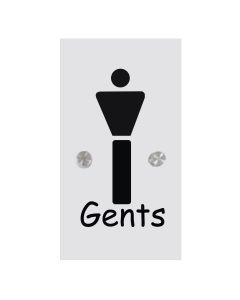 Male Toilet Sign - Clear Acrylic