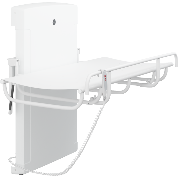 Pressalit 1000 Series Shower and Changing Table with Electric Height Adjustment | Commercial Washrooms Pressalit 1000 Series Shower and Changing Table with Electric Height Adjustment | Commercial Washrooms