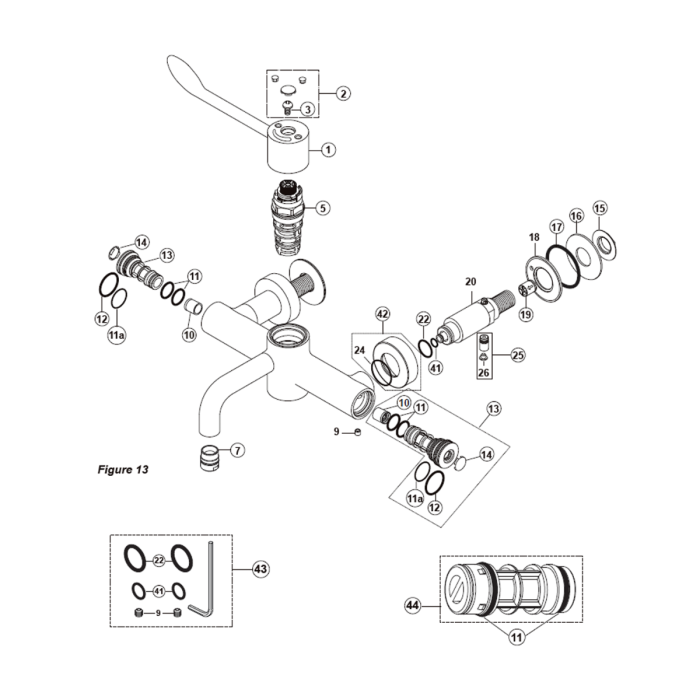 Spare Parts for Armitage Shanks Markwik 21 Single Sequential Lever Medical Tap with Bioguard | Diagram Spare Parts for Armitage Shanks Markwik 21 Single Sequential Lever Medical Tap with Bioguard | Diagram