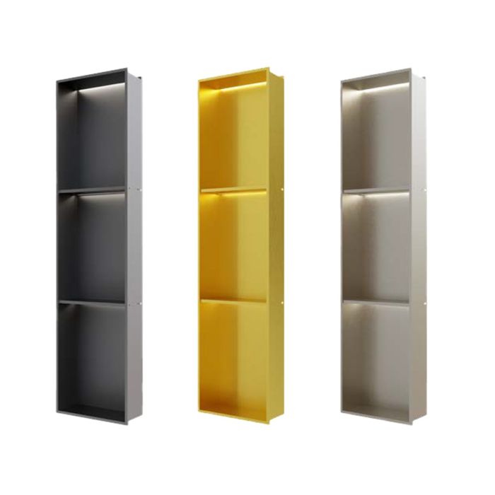 Vertical Recessed Shower Shelf With LED 300mm x 1200mm Vertical Recessed Shower Shelf With LED 300mm x 1200mm