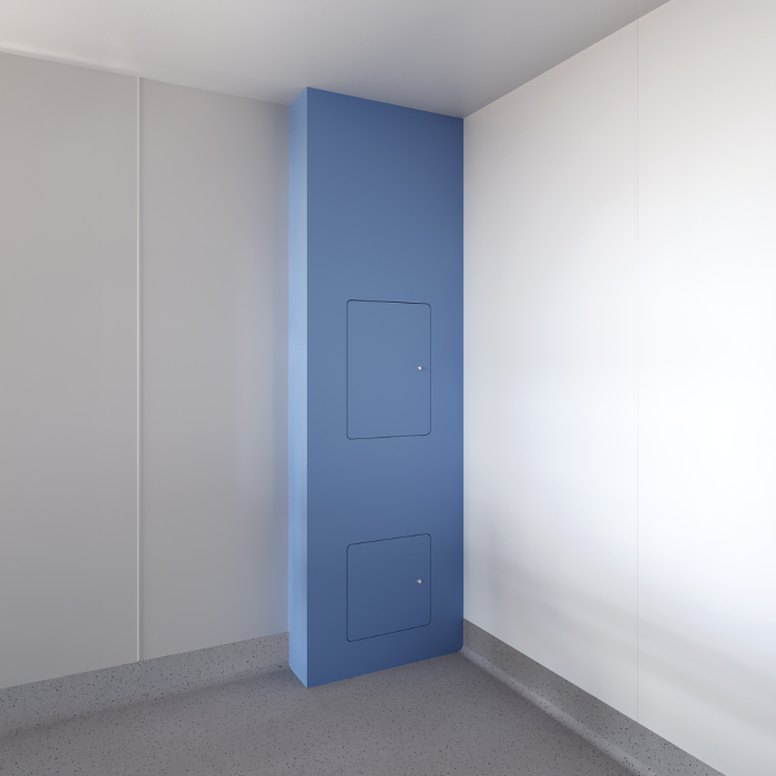 Single Medical IPS Unit with Hinged and Lockable Panels