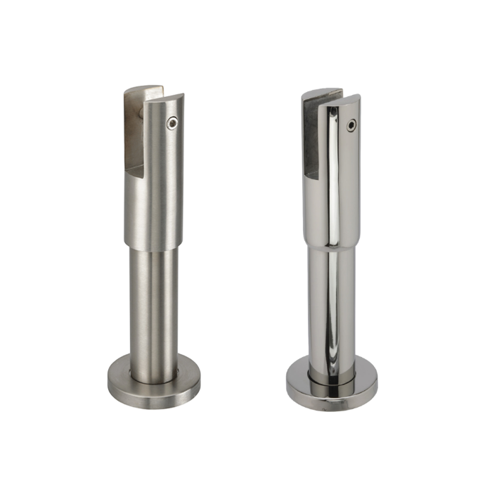 Height Adjustable Cubicle Support Leg - Satin Stainless Steel 
