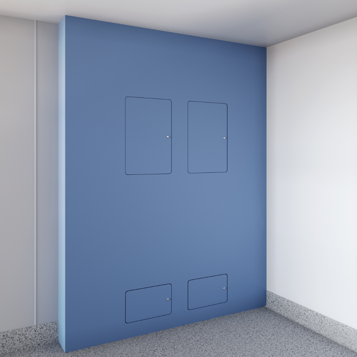 Double Medical IPS Unit with Hinged and Lockable Panels (No Sanitaryware) Double Medical IPS Unit with Hinged and Lockable Panels (No Sanitaryware)