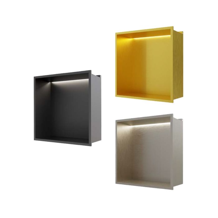 Recessed Shower Shelf with LED 300mm X 300mm