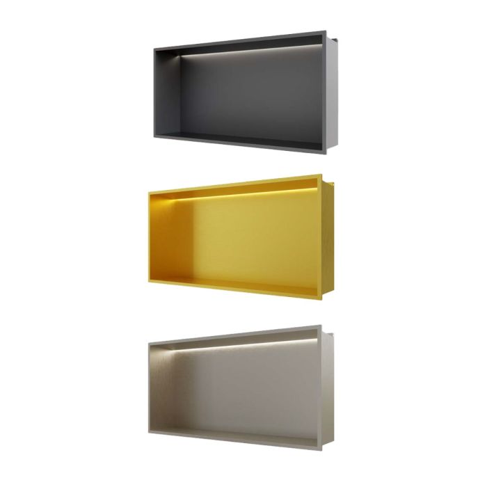 Horizontal Recessed Shower Shelf with LED 300mm X 600mm