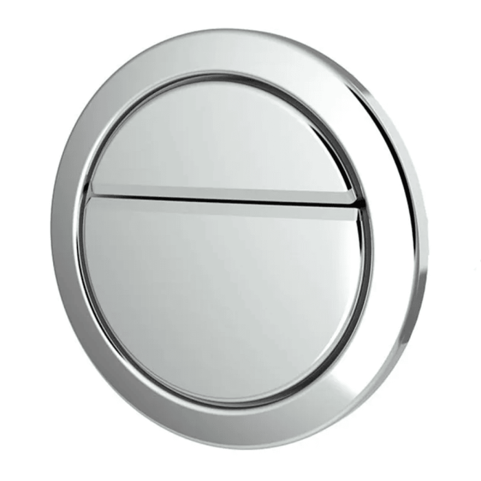 Chrome Dudley Geo 73.5mm Dual Flush Toilet Push Button, 372873