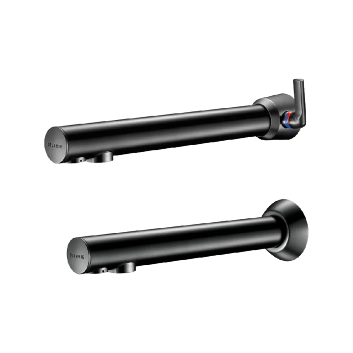 Delabie BINOPTIC Matt Black Wall Mounted Sensor Tap with Optional Temperature Control