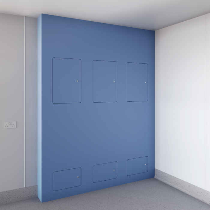Triple Medical IPS Unit with Hinged and Lockable Panels (No Sanitaryware) Triple Medical IPS Unit with Hinged and Lockable Panels (No Sanitaryware)