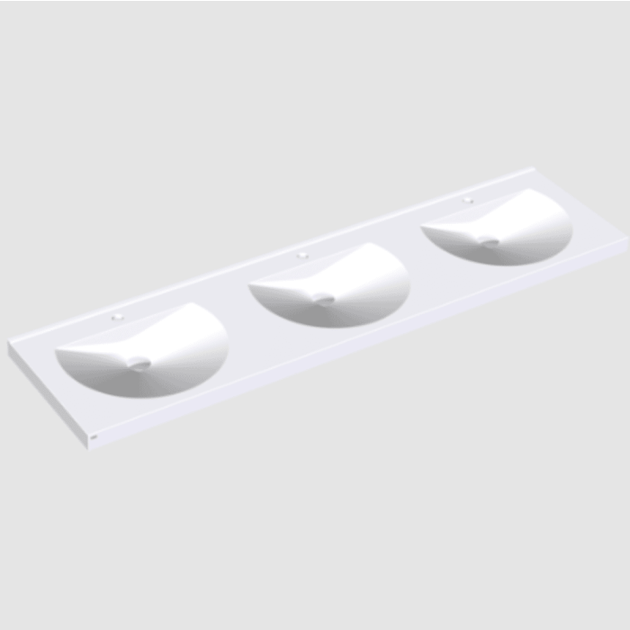 KWC DVS Miranit Ronda Three User Washbasins (2100mm)