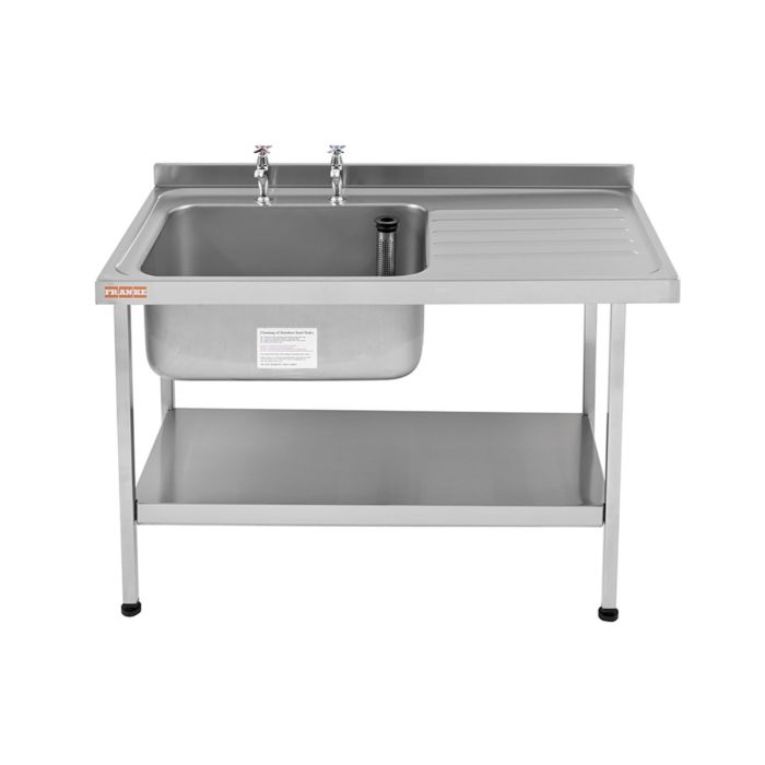 KWC DVS Midi Catering Sink 1200mm x 650mm with Single Bowl and Right Hand Drainer