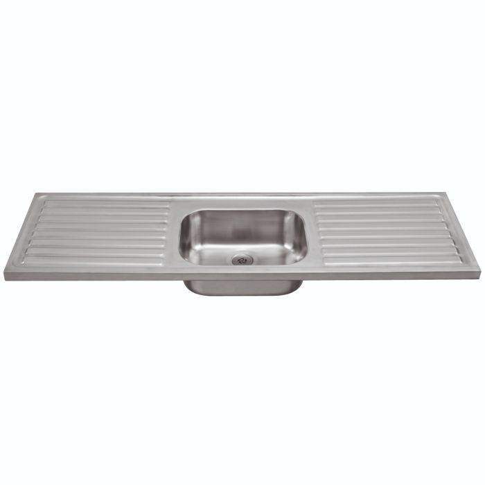 KWC DVS Stainless Steel Sink with Central Bowl and Double Drainer