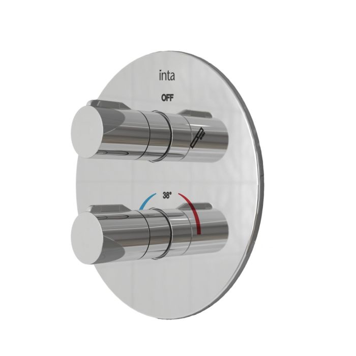 Inta Enzo Concealed Dual Outlet Thermostatic Shower with Overhead Arm, Soaker and Rinse Handset Inta Enzo Concealed Dual Outlet Thermostatic Shower with Overhead Arm, Soaker and Rinse Handset