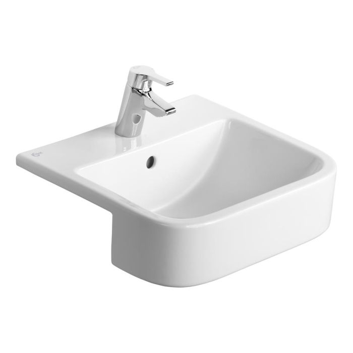 Ideal Standard Concept 50cm Semi-Countertop Washbasin with Taphole and Overflow | Commercial Washrooms